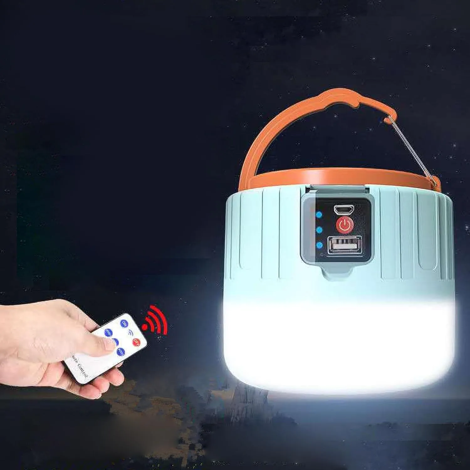 LED Camping Lantern PC Aluminum Alloy Solar Tent Light for Outdoor Backpacking Hiking (508 Remote Control   Solar Electronic Display)