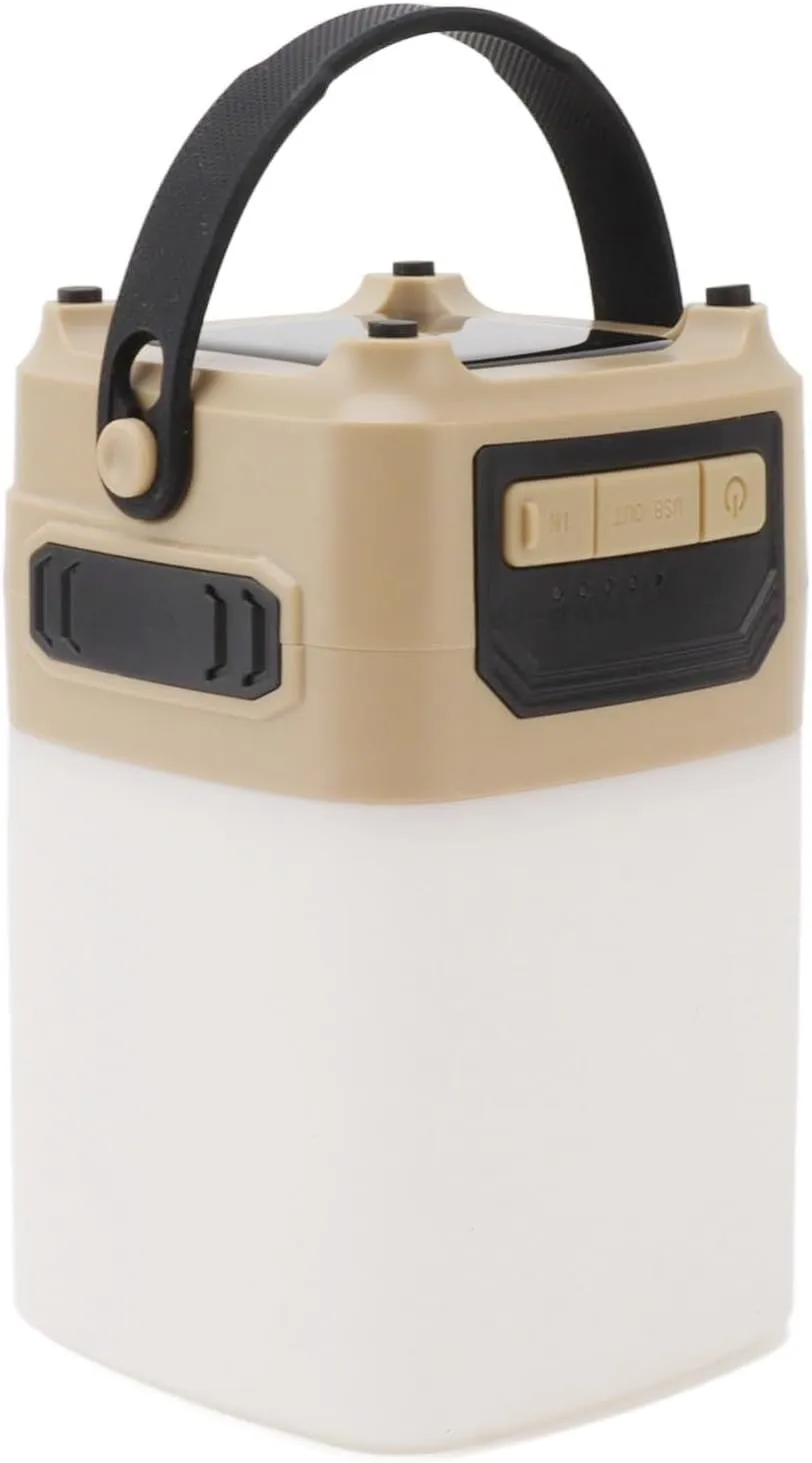 LED Camping Lantern Solar Powered Tent Light with Emergency Power Bank for Outdoor Adventures Home Use