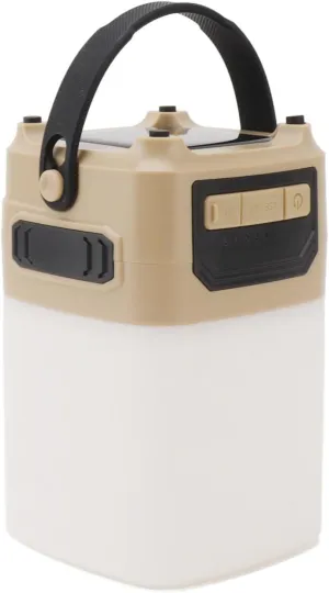 LED Camping Lantern Solar Powered Tent Light with Emergency Power Bank for Outdoor Adventures Home Use