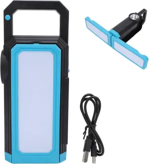 LED Camping Light, Solar Camping Lantern, Dual Sided Foldable Multifunctional Tent Light Portable Campsite Light for Camping Hiking Fishing Emergency Blackout Outdoor Activities