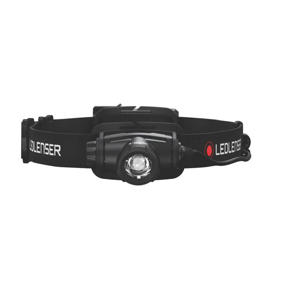 LED Head Torch Compact Adjustable Dimmable Impact-Resistant Black 15-350lm