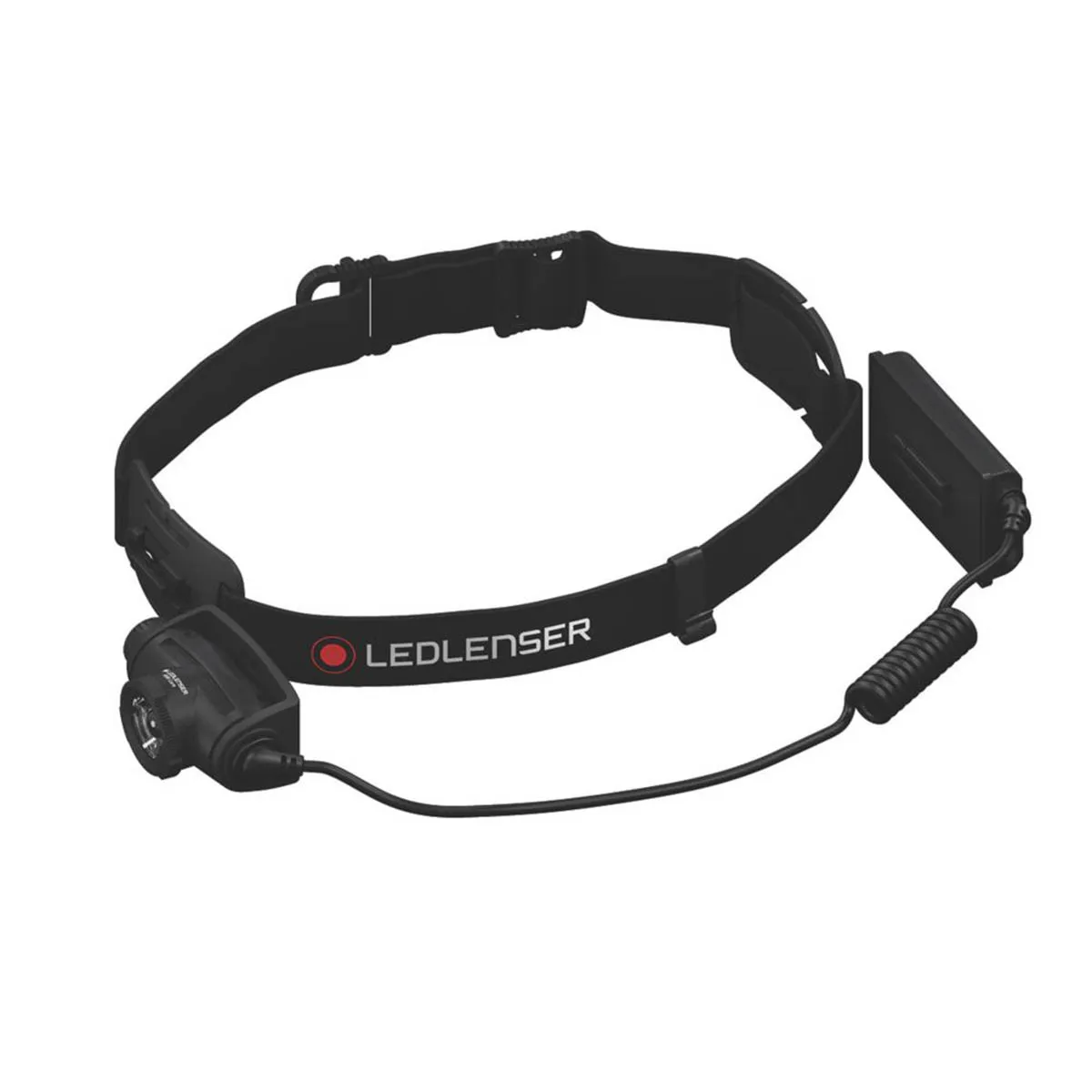 LED Head Torch Compact Adjustable Dimmable Impact-Resistant Black 15-350lm