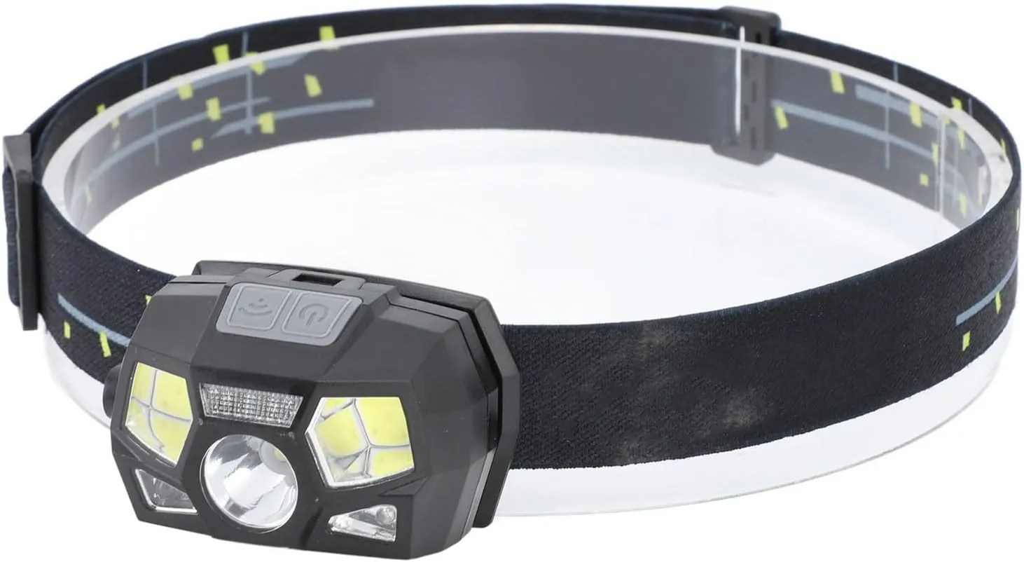 LED Headlamp Flashlight, Strong Light Waterproof Led Headlamp,USB Charging Adjustable Motion Sensor Headlamp for Outdoor Camping Running Hiking