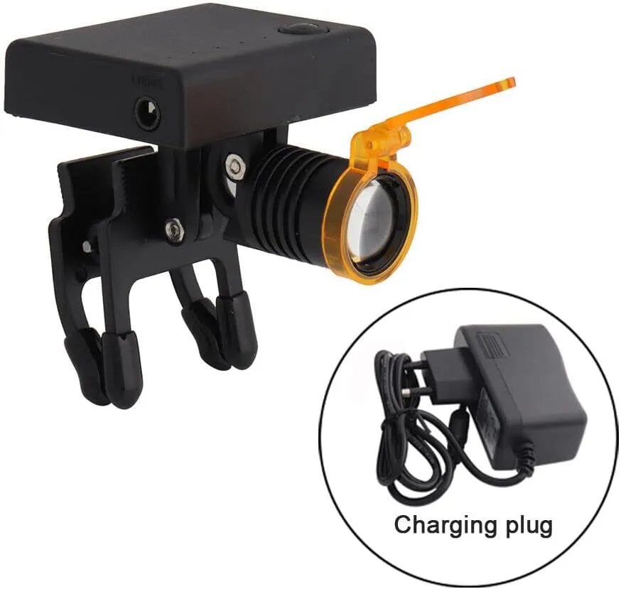 LED Headlight Headlamp Magnifying Loupes Binocular Glasses Magnifier 3W Headlight All-in-one Battery (Silver, 3.5X-420)