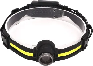 LED Rechargeable Headlamp,1200mA Super Bright White Light Zoomable Waterproof Headlamp XPG Sensing COB Zoom Main Lamp Headband Flashlight for Outdoor Camping, Running