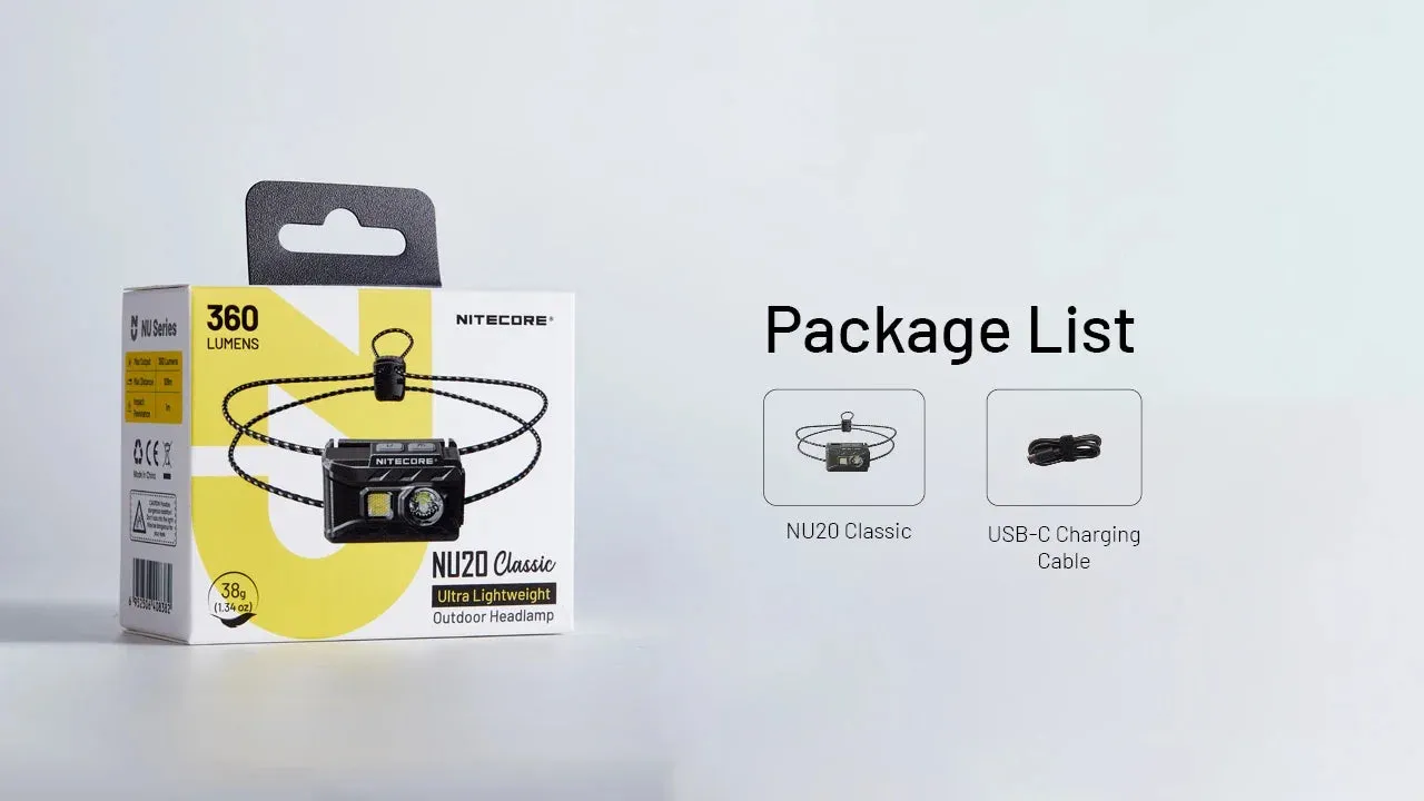 LED USB-C Rechargeable Ultra Lightweight Headlamp 360 Lumens