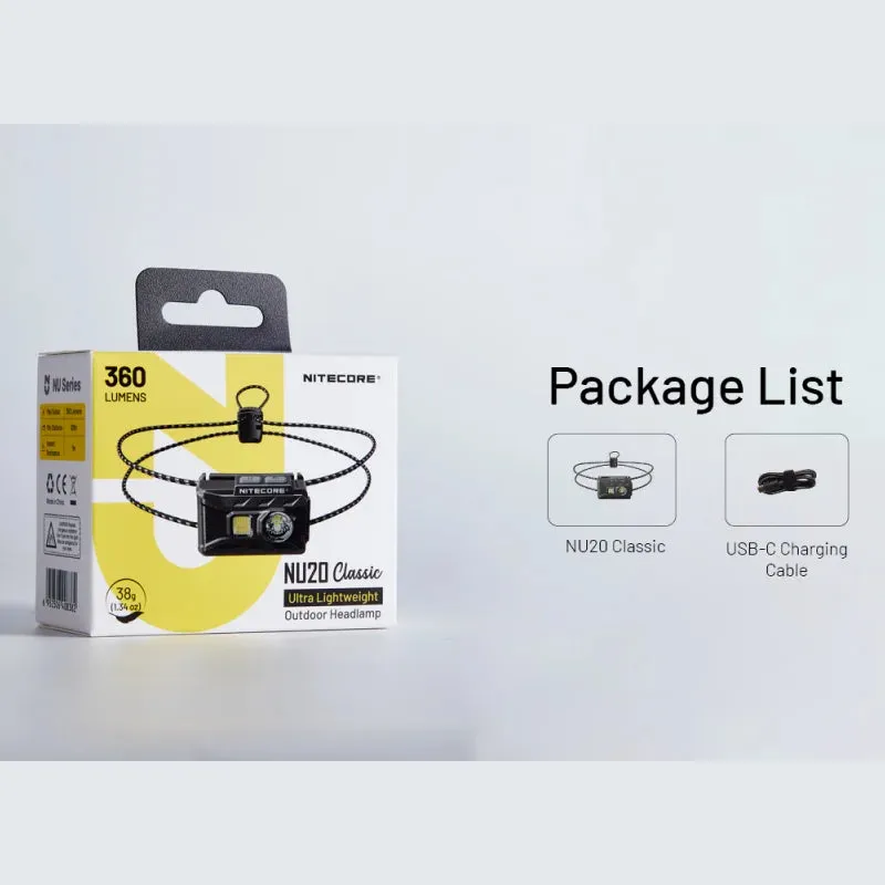 LED USB-C Rechargeable Ultra Lightweight Headlamp 360 Lumens