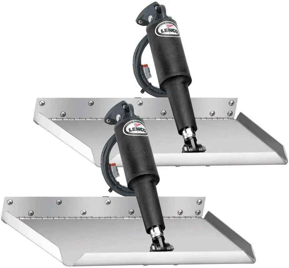 Lenco 15017-101 Trim Tab Kit, 12" X 18", 12V, Edge Mount