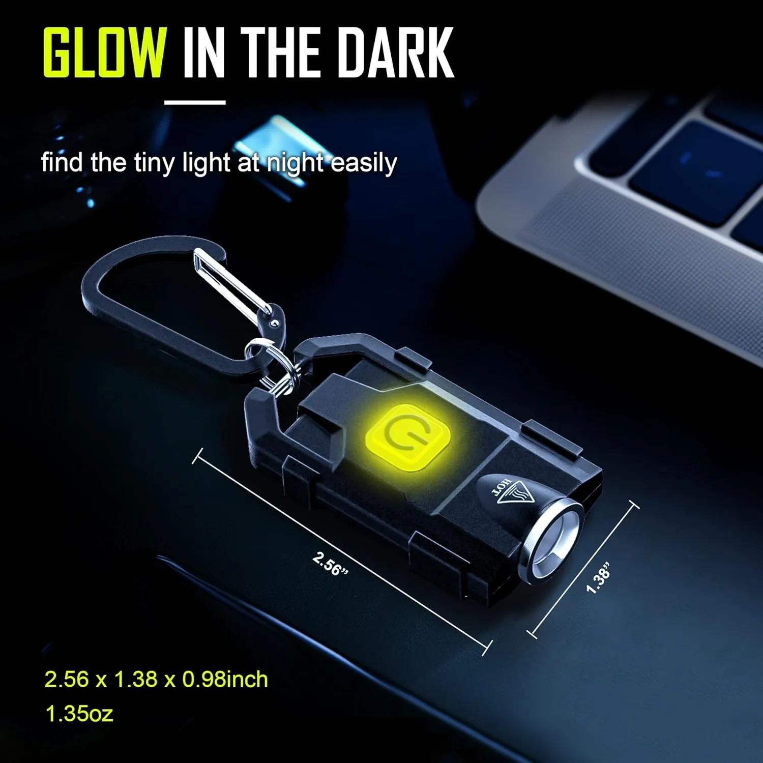 lexall LED Small Flashlight, 2 Pack 500Lumens Bright Mini Keychain Light, USB Rechargeable Pocket Lights with 3 Modes Compact Baseball Cap Lights Indoor and Outdoor for Walking,Searching and Hiking
