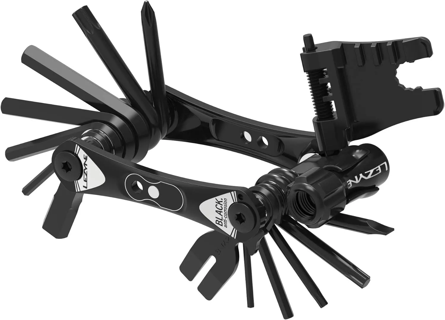LEZYNE RAP II Bicycle Multi-Tool 25 CO2, Anti-Corrosion Bits, Chain Breaker Tool, CO2 Inflator, Phillips, Multi-function Flat Tool