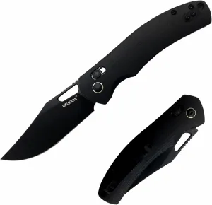 Light Folding Pocket Knife - 3.31" 14C28N Steel Blade & G10, EDC Knife with Clip for Men & Women | Camping Survival Hiking Knives with Safety Lock (59-60HRC)
