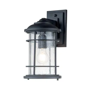 Lighthouse 1 Light Medium Wall Lantern | Textured Black