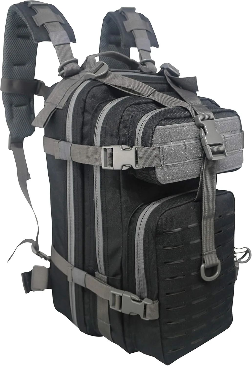 Lightning X Stocked EMS/EMT Trauma & Bleeding First Aid Responder Medical Backpack   Kit   Pouches - Black/Grey