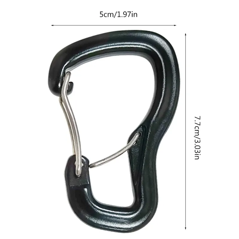 Lightweight Aluminum Carabiner Clip - Sturdy 800kg Bearing Hook for Outdoor Activities, Camping, and Hiking