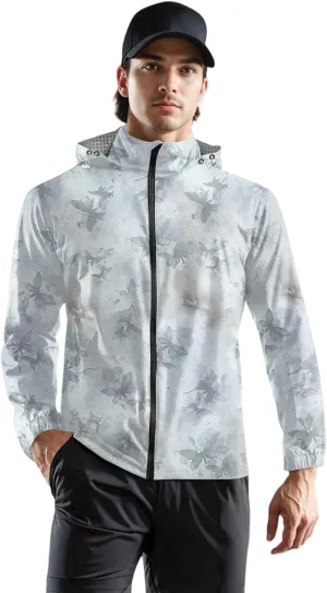 Lightweight Rain Jacket Men Water Resistant Windbreaker Lightweight Breathable Rain Jacket Hiking Outerwear