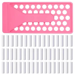 Lip Balm Crafting Kit, 50 Pieces Empty Lipsticks Filling Tubes Mold Handmade Set Pallet with Scraper, Lip Balm Tubes with Filling Tray and Spatula for Women Girl Cosmetics Makeup, Pink