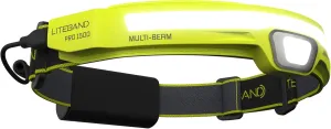 Liteband PRO 1500 Lumens LED Headlamp, Rechargeable Battery Powered, Super Bright Tactical Head Lamp Flashlight Hard Hat Light, Mechanic Lamps, Camping, Running, Best Rated For Adults Forehead, Yellow