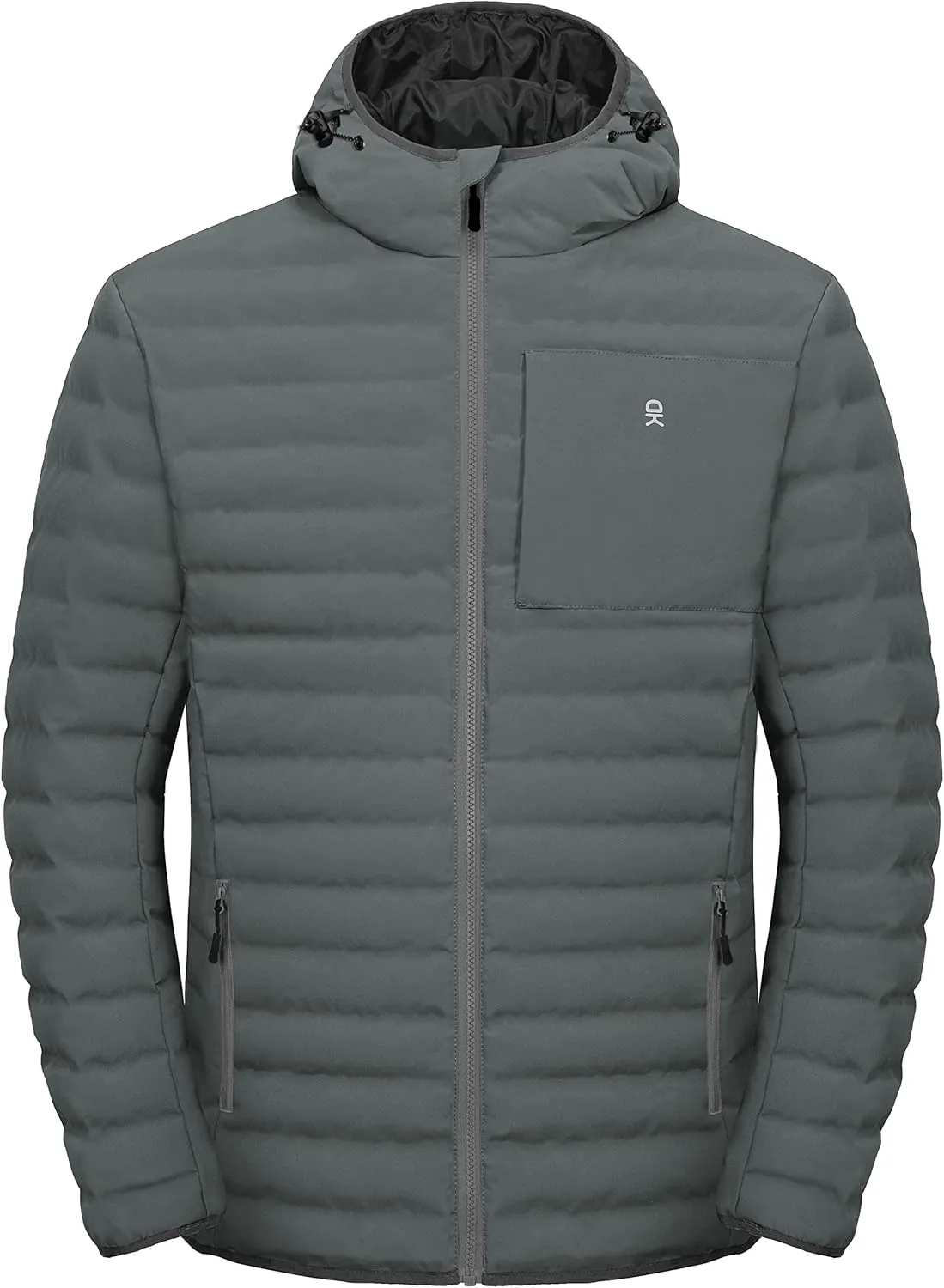 Little Donkey Andy Men's Warm Waterproof Puffer Jacket Hooded Windproof Winter Coat with Recycled Insulation