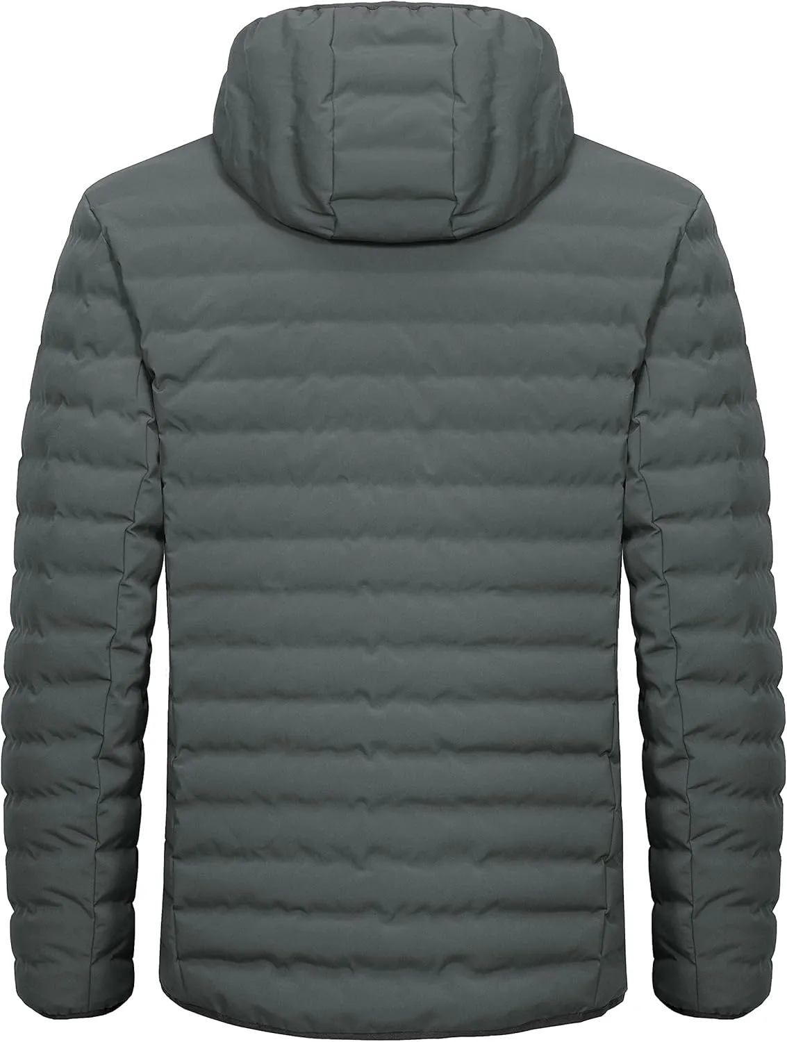 Little Donkey Andy Men's Warm Waterproof Puffer Jacket Hooded Windproof Winter Coat with Recycled Insulation