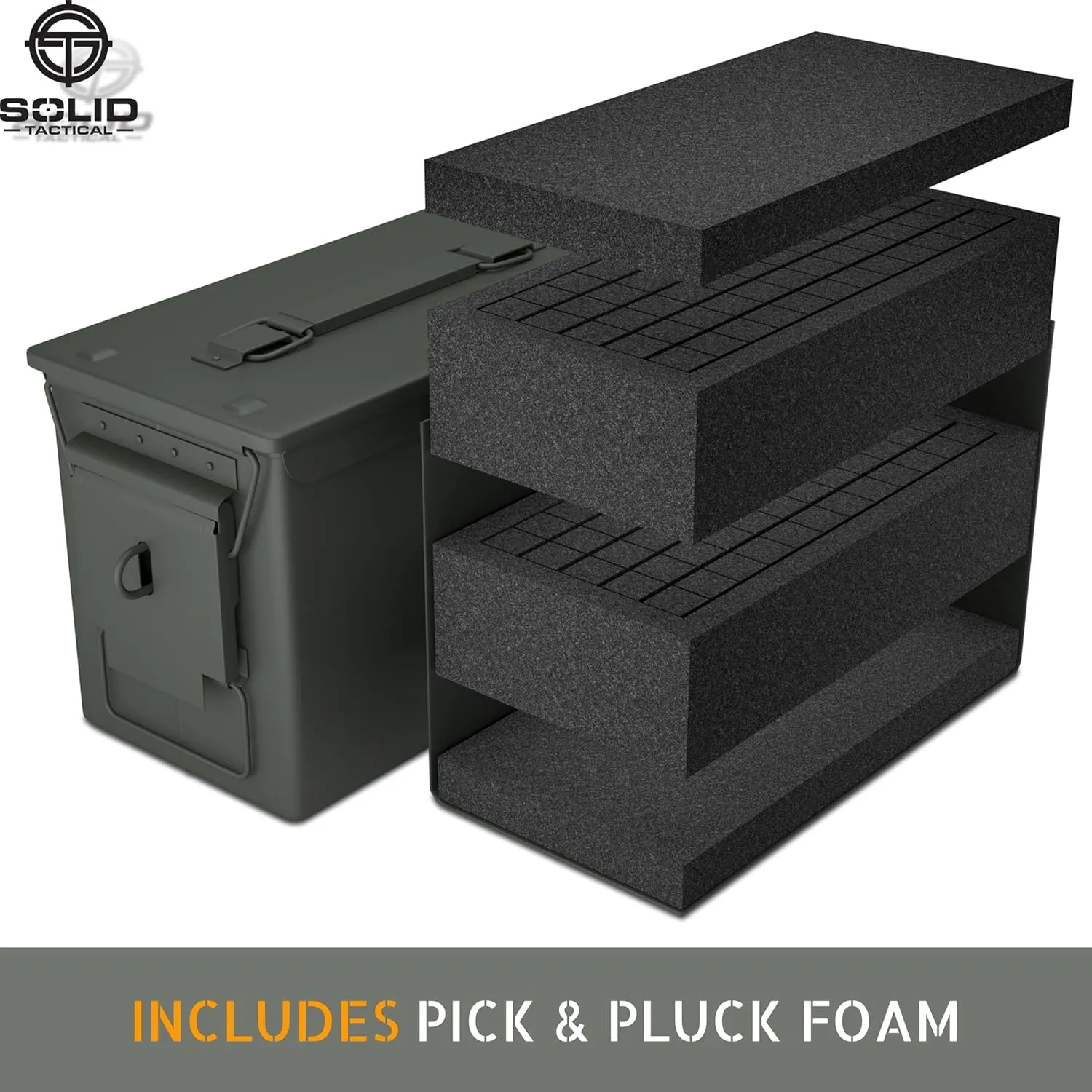 Lockable 30 & 50 Cal Metal Ammo Storage Box 9mm - Military & Army Steel Ammo Can for Ammunition Storage - Waterproof Ammo Crate Utility Box