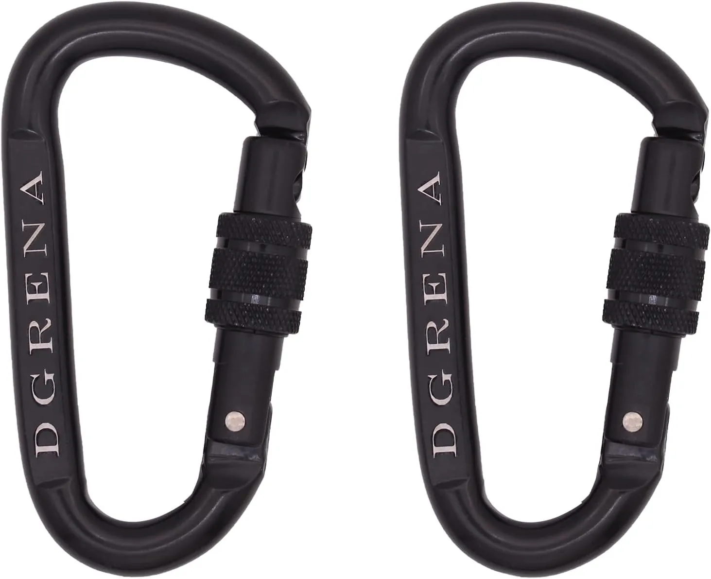 Locking Carabiner Clip 2-Pack 25KN Carabiner Clip Heavy Duty Made of Steel Alloy - Caribeener Clips for Hammocks Camping, Hiking, Traveling, Keychains - Caribeaner Clip Black - 5510 lb Capacity
