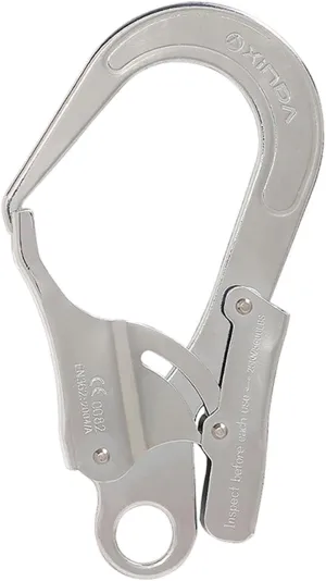 Locking Snap Hook Auto Locking Carabiner, 25 kN Metal, Sturdy Clip Spring Snap Hook for Hiking Hammock Mountaineering