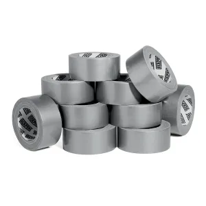 Lockport Duct Tape Heavy Duty Waterproof - 10 Roll Pack Silver Duct Tape Bulk - 30 Yards x 2 Inch - No Residue, Flexible, Strong, All-Weather Resistant and Easy Tear - Grey Heavy Duty