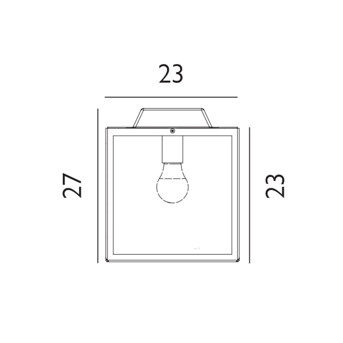 Lofoten 1 Light Flush - Cube     | Black