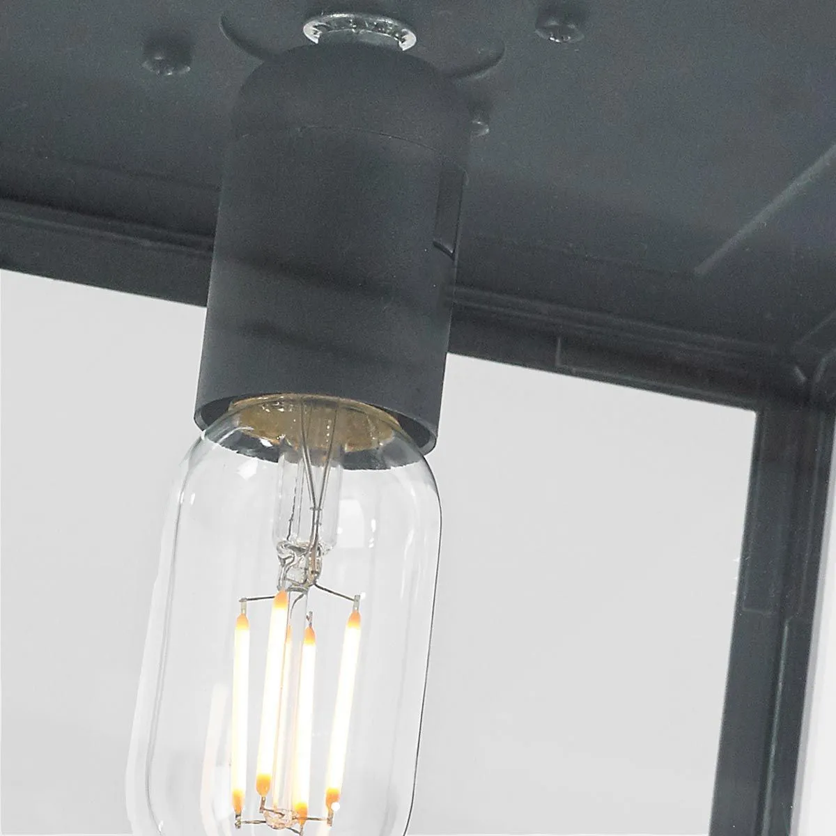 Lofoten 1 Light Flush - Cube     | Black