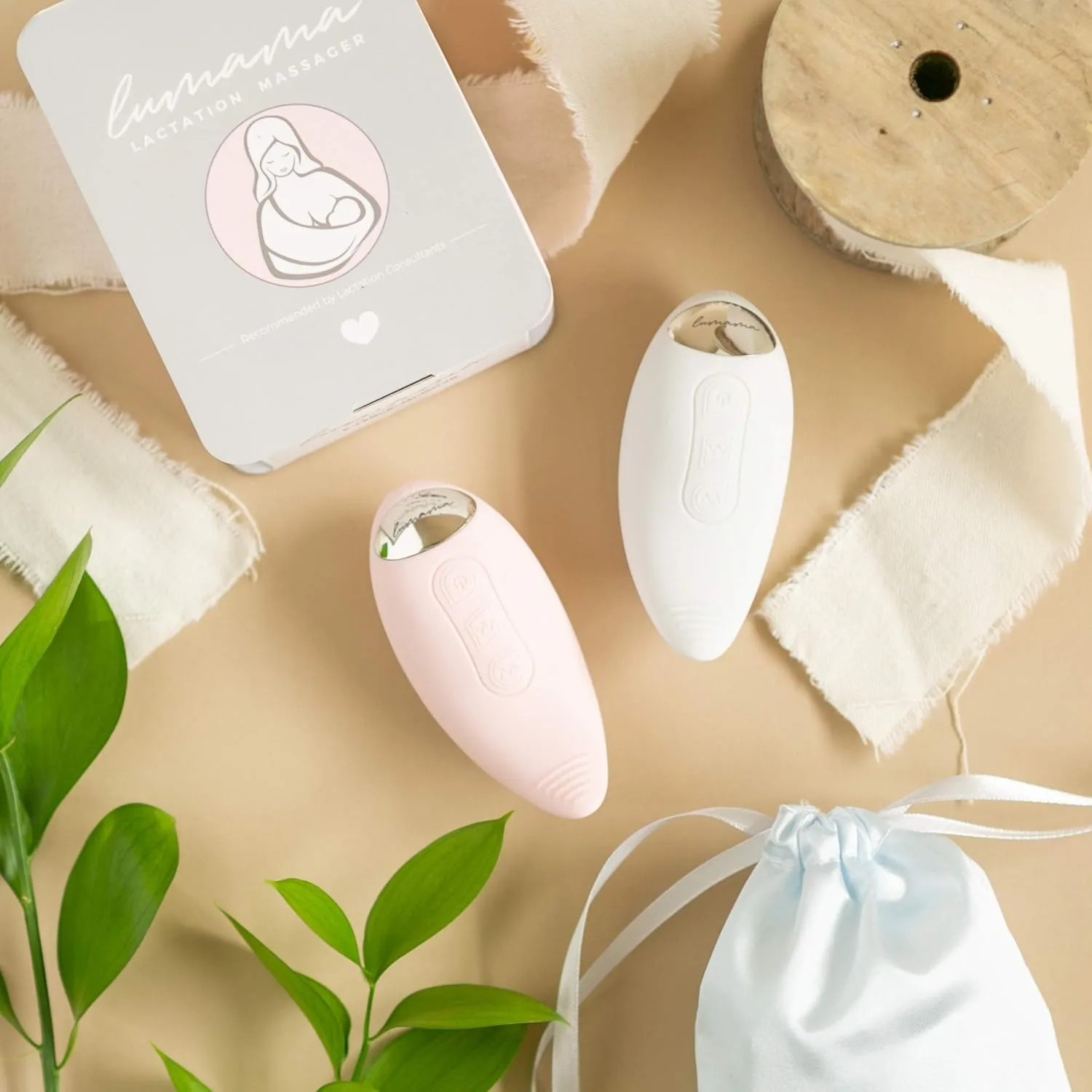 LUMAMA Lactation Massager – Breastfeeding Support Aid for Clogged Ducts, Breastmilk Supply Increase, Milk Flow, Engorgement Relief Quiet Breast Massage Machine for Nursing Moms