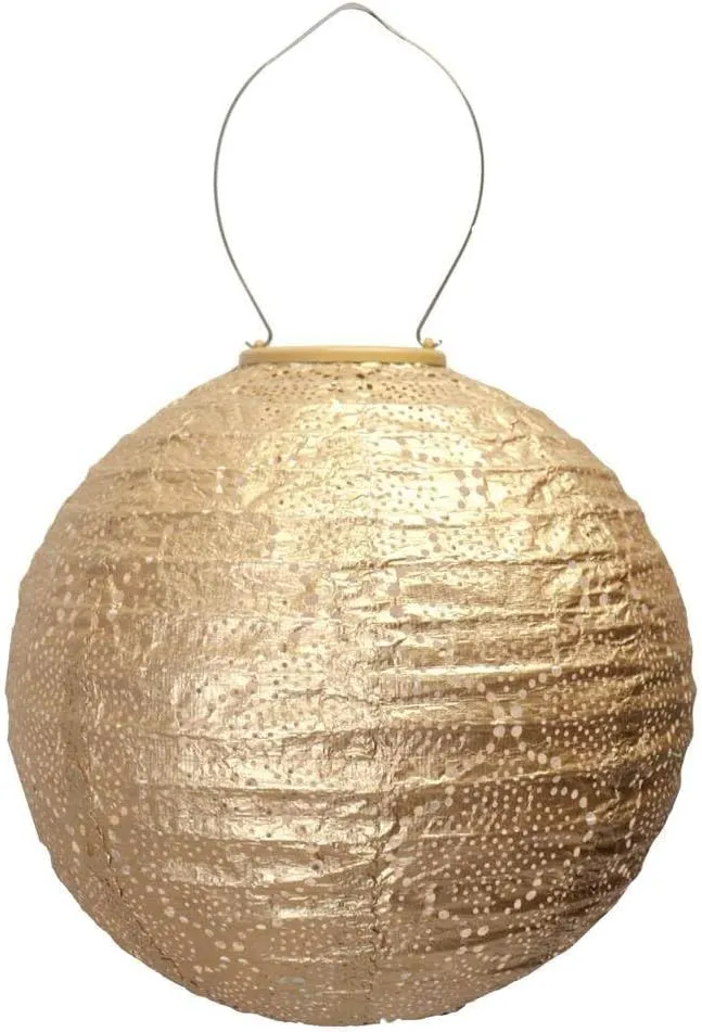 Lumiz 220936 - 15" Round Gold Bazaar Pattern Lantern (Round Bazaar Lantern, Gold (LUM117))