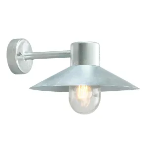 Lund 1 Light Wall Lantern - Galvanised | Galvanised