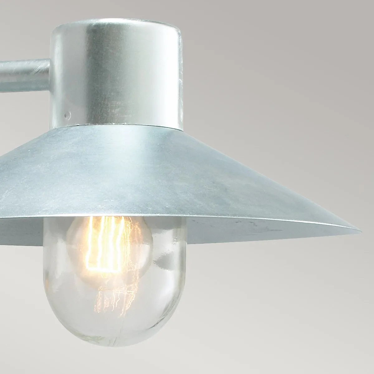 Lund 1 Light Wall Lantern - Galvanised | Galvanised