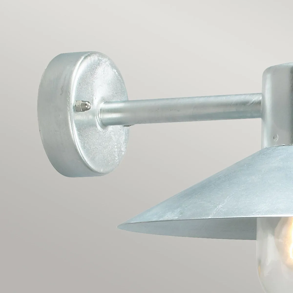 Lund 1 Light Wall Lantern - Galvanised | Galvanised