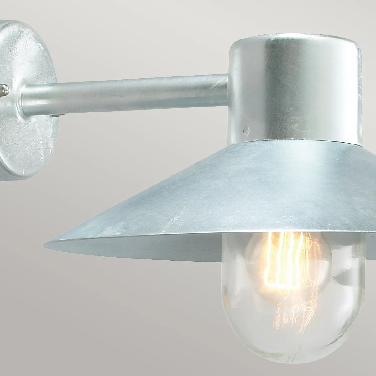 Lund 1 Light Wall Lantern - Galvanised | Galvanised