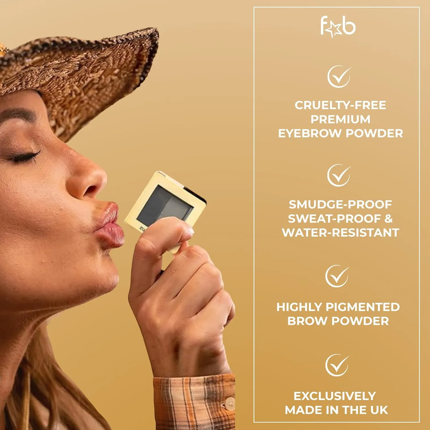 Lux Eyebrow Kit Refill Powder - Soft and Natural Eyebrow Definition for Slate/Black Brows On-The-Go