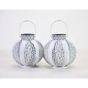 LVJING 2 Pack Outdoor Hanging Solar Lanterns