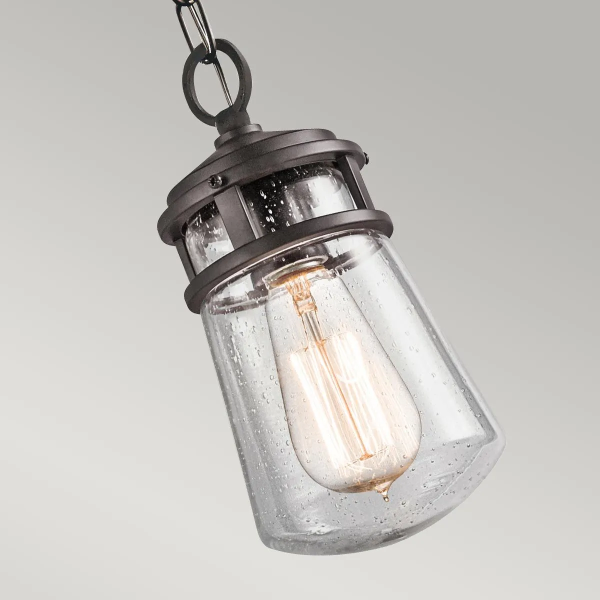 Lyndon 1 Light Small Chain Lantern | Architectural Bronze