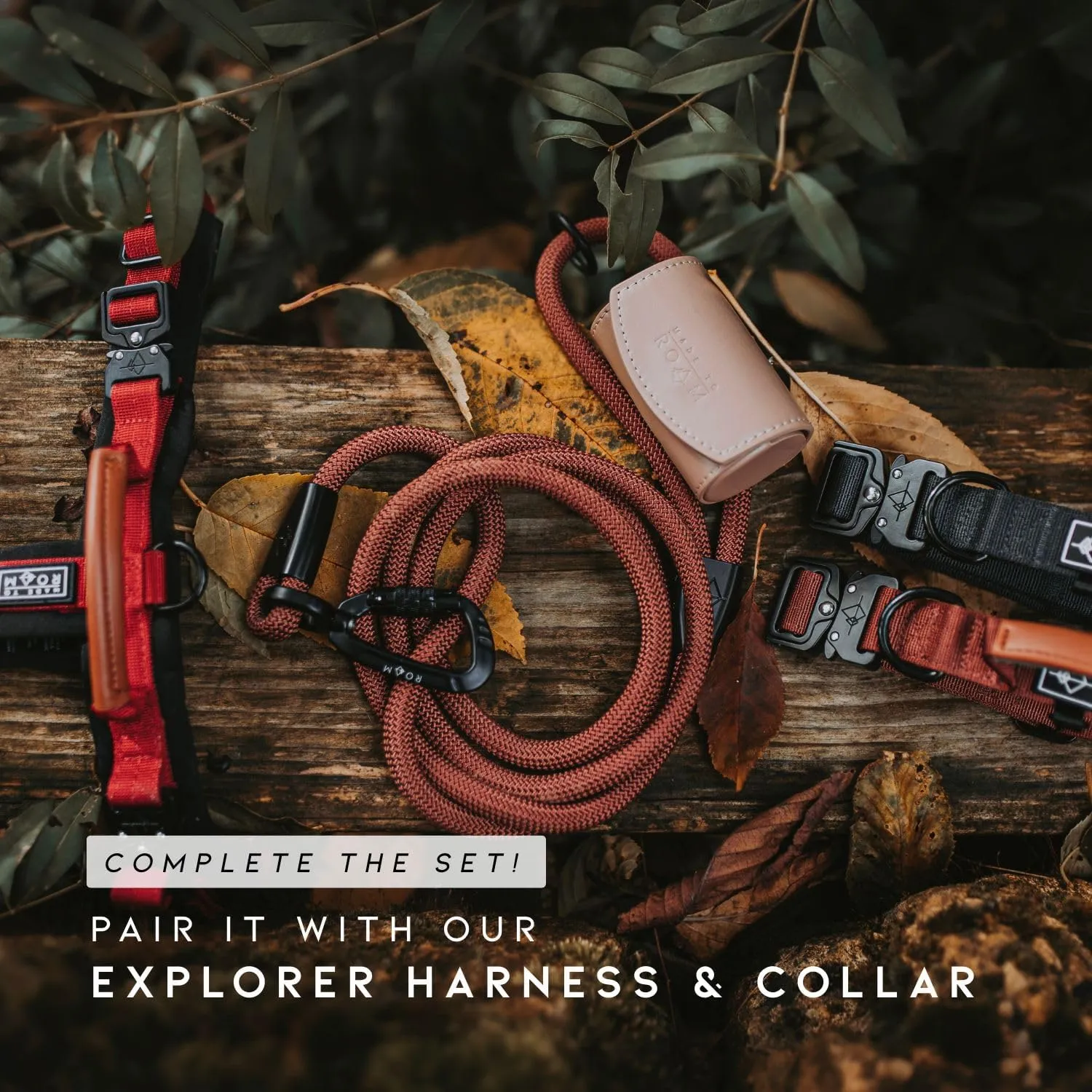 MADE TO ROAM Premium Explorer Leash - Climbing Rope Leash with Autolocking Aviation Aluminum Carabiner - Utah Glow, 6ft
