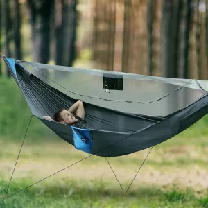 MaGiLL Camping Hammock with Mosquito Net Lightweight Hanging Bed HammocksTree Straps Hammock Backpacking Hiking Backyard Outdoor