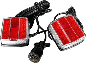 Magnetic Trailer Light Kit for Towing, 24ft Cable With 7-Pin Plug, IP68 Waterproof, DOT Certified