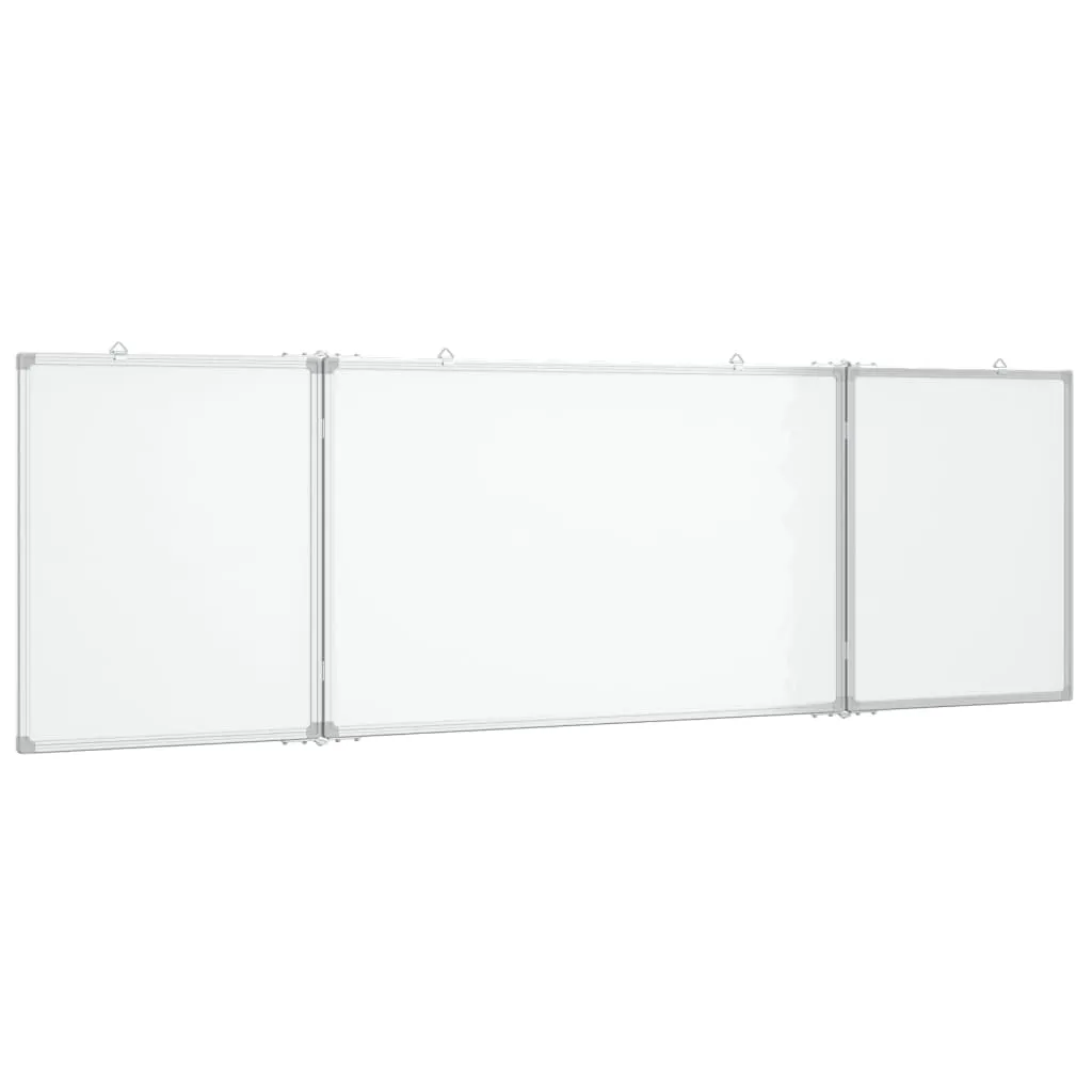 Magnetic Whiteboard Foldable 160x50x1.7 cm Aluminium