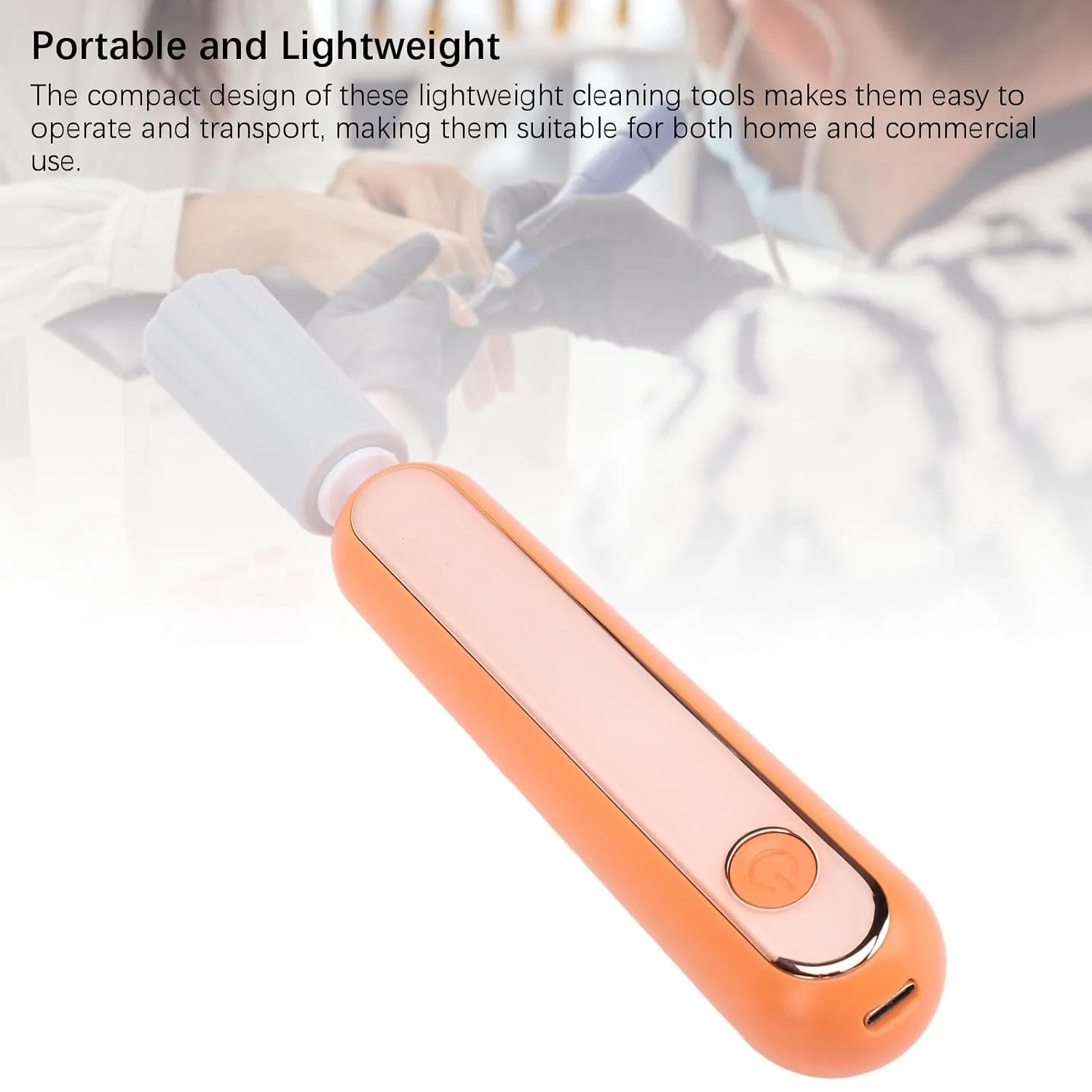 Makeup Brush Cleaner Machine Electric with Fast Charging 8000-12000RPM for Home Commercial (Orange)