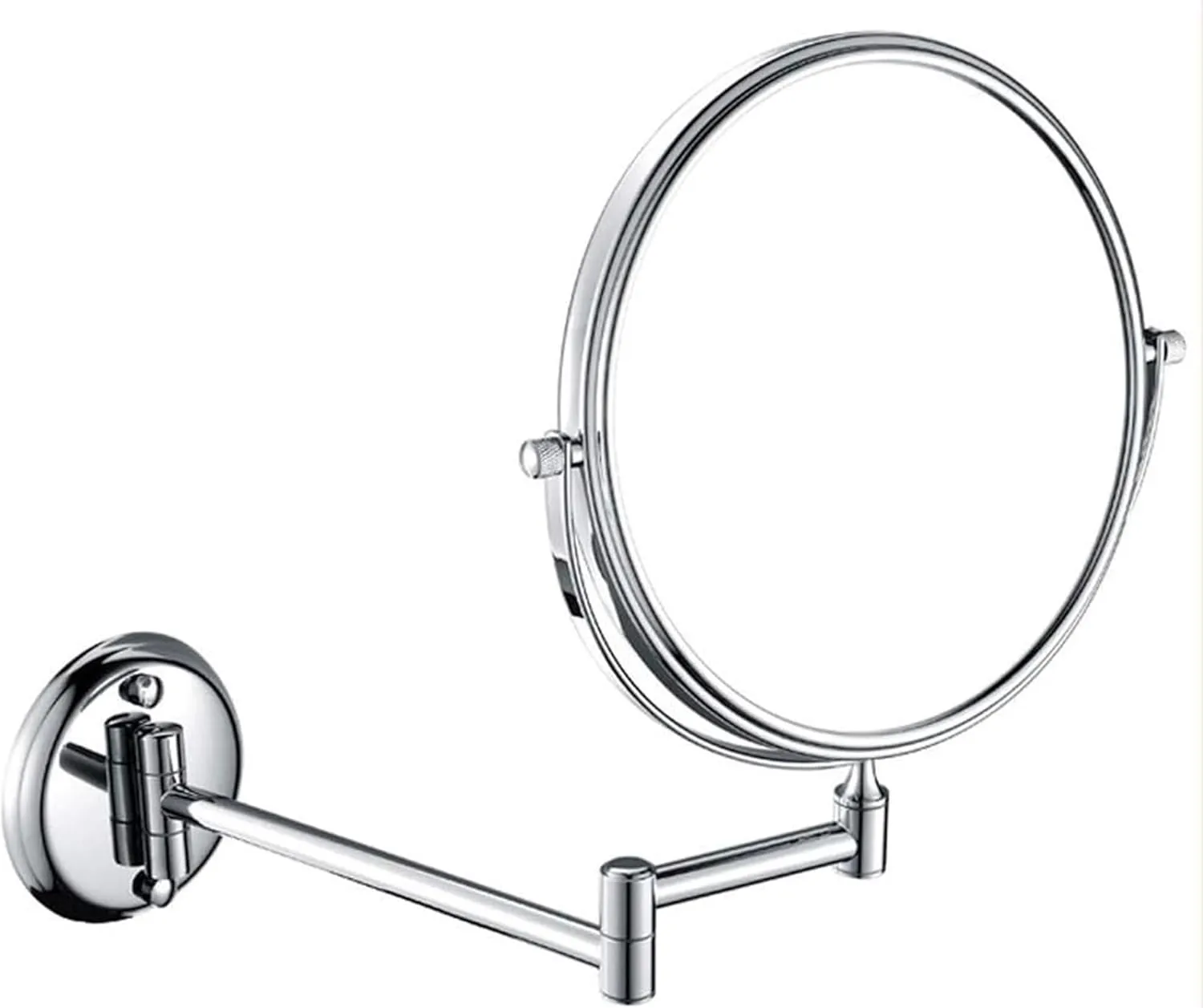 Makeup Mirror Wall Mounted 10X Magnification Bathroom Shaving Mirror Double-Sided Round Magnifying Vanity Swivel Mirror