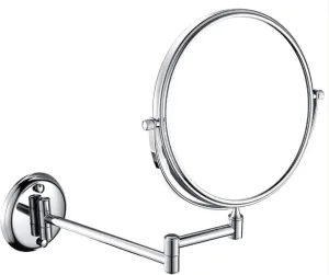 Makeup Mirror Wall Mounted 10X Magnification Bathroom Shaving Mirror Double-Sided Round Magnifying Vanity Swivel Mirror