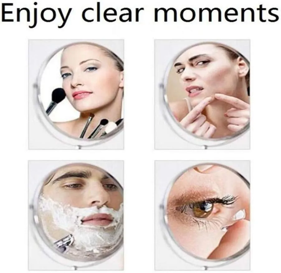 Makeup Vanity Mirror,Two-Sided Wall Mounted Beauty Mirror 3X Magnification Bathroom Mirror 360°Swivel Extendable Cosmetic Mirror,Black