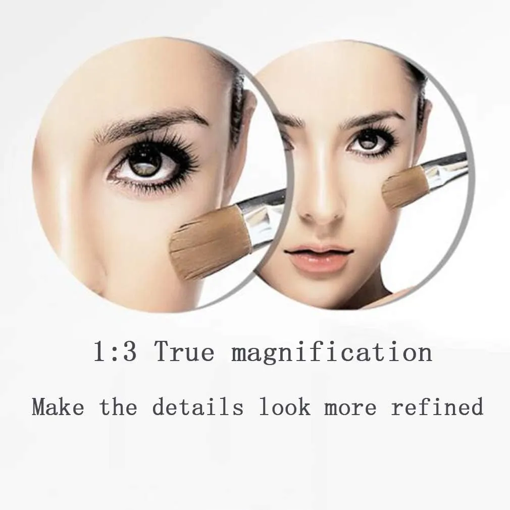 Makeup Vanity Mirror,Two-Sided Wall Mounted Beauty Mirror 3X Magnification Bathroom Mirror Extendable 360° Swivel Cosmetic Mirror,Silver (Silver 6inch