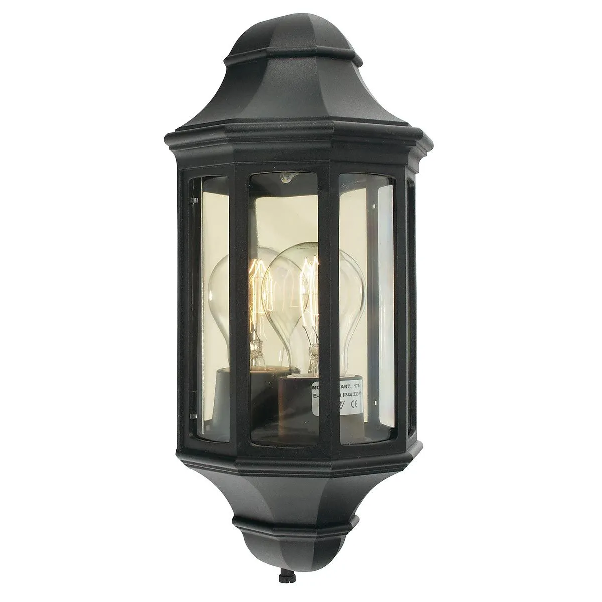 Malaga Mini 1 Light Mini Wall Lantern - Black  | Black