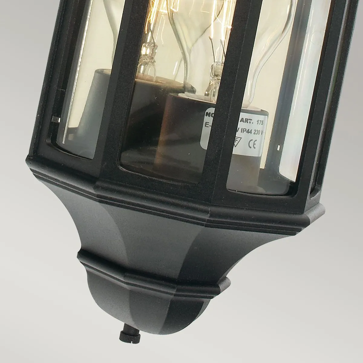 Malaga Mini 1 Light Mini Wall Lantern - Black  | Black
