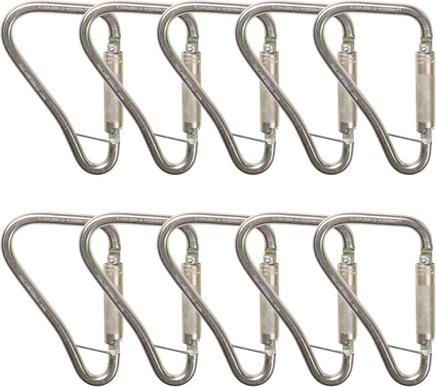 Malta Dynamics Fall Protection Carabiner Clip, High Strength Professional Grade, OSHA/ANSI Compliant